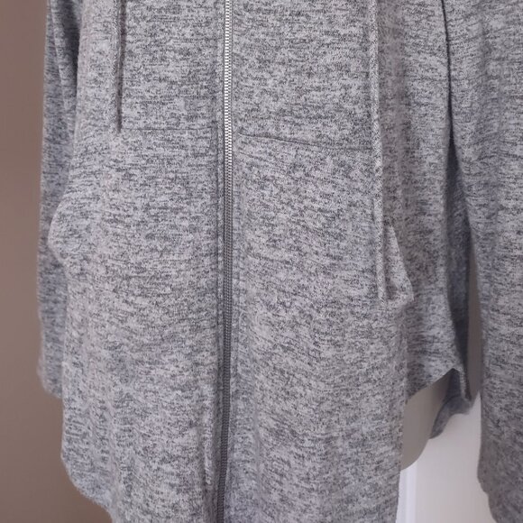 Free Loader Heather Gray Long Sleeve Full Zip Hoodie Sweatshirt - MEDIUM - Picture 2 of 8